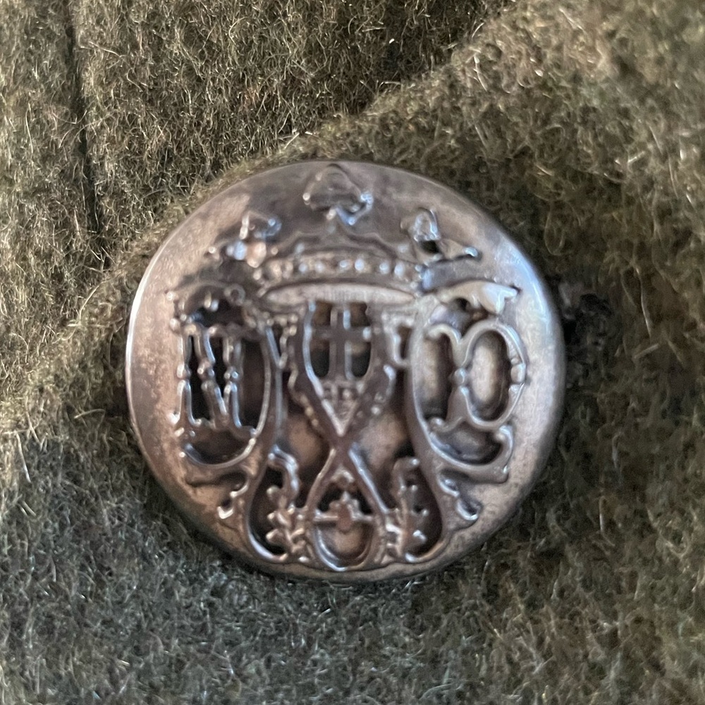 DOLCE & GABBANA Olive Green Double Breasted Wool Military COAT Silver Buttons 6 - Picture 8 of 13